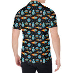 Astronaut And Space Pixel Pattern Print Men's Shirt