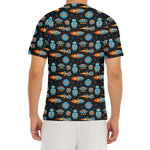 Astronaut And Space Pixel Pattern Print Men's Short Sleeve Rash Guard