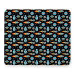 Astronaut And Space Pixel Pattern Print Mouse Pad