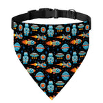 Astronaut And Space Pixel Pattern Print Over The Collar Dog Bandana