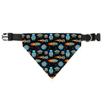 Astronaut And Space Pixel Pattern Print Over The Collar Dog Bandana