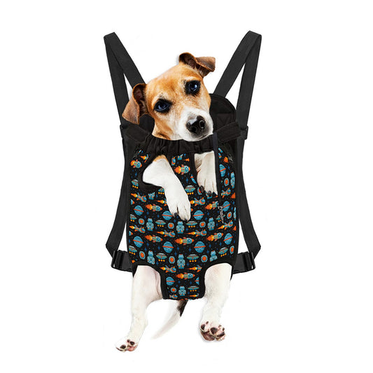 Astronaut And Space Pixel Pattern Print Pet Carrier Backpack