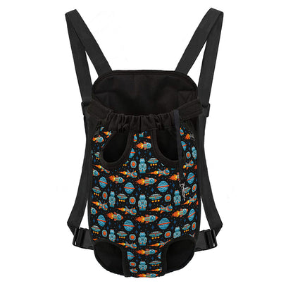 Astronaut And Space Pixel Pattern Print Pet Carrier Backpack