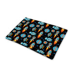 Astronaut And Space Pixel Pattern Print Pet Cooling Mat Cover