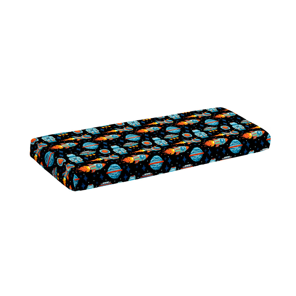 Astronaut And Space Pixel Pattern Print Piano Keyboard Cover