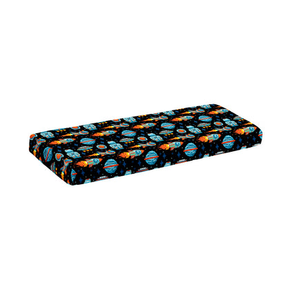 Astronaut And Space Pixel Pattern Print Piano Keyboard Cover