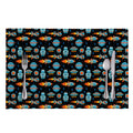 Astronaut And Space Pixel Pattern Print Placemat