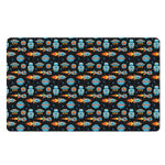 Astronaut And Space Pixel Pattern Print Polyester Doormat