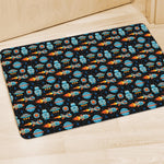 Astronaut And Space Pixel Pattern Print Polyester Doormat
