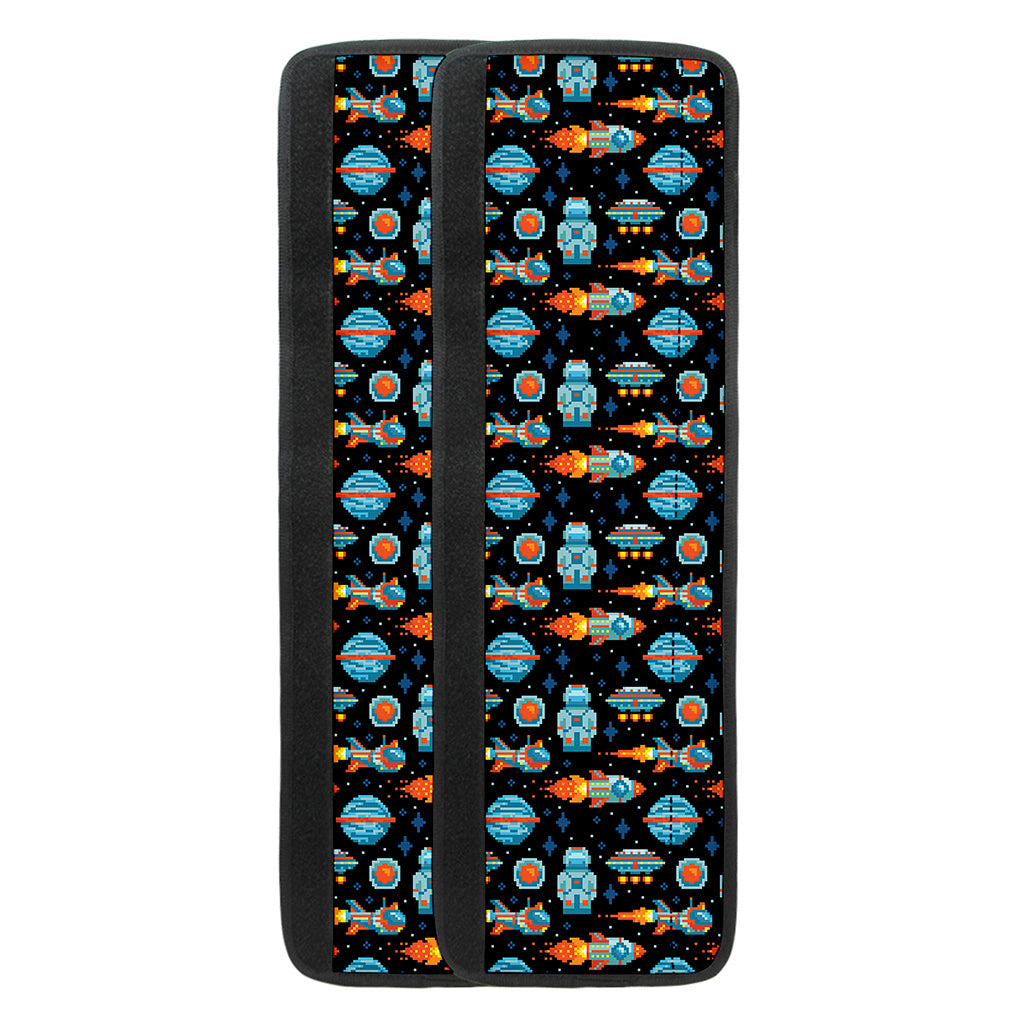 Astronaut And Space Pixel Pattern Print Refrigerator Handle Covers
