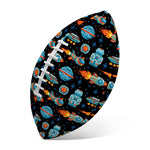 Astronaut And Space Pixel Pattern Print Rugby Ball