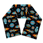Astronaut And Space Pixel Pattern Print Scarf