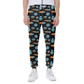 Astronaut And Space Pixel Pattern Print Joggers