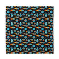 Astronaut And Space Pixel Pattern Print Silk Bandana