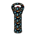 Astronaut And Space Pixel Pattern Print Single Neoprene Wine Tote