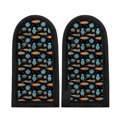 Astronaut And Space Pixel Pattern Print Skillet Handle Cover
