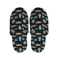 Astronaut And Space Pixel Pattern Print Slippers