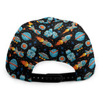 Astronaut And Space Pixel Pattern Print Snapback Cap