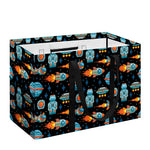 Astronaut And Space Pixel Pattern Print Utility Tote Bag