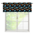 Astronaut And Space Pixel Pattern Print Window Valance