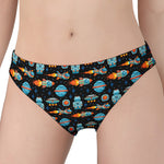 Astronaut And Space Pixel Pattern Print Women's Panties