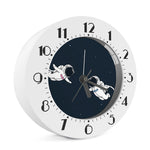 Astronaut Couple In Space Print Alarm Clock