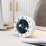 Astronaut Couple In Space Print Alarm Clock