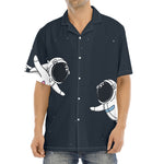 Astronaut Couple In Space Print Aloha Shirt