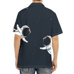 Astronaut Couple In Space Print Aloha Shirt