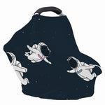 Astronaut Couple In Space Print Baby Seat Cover