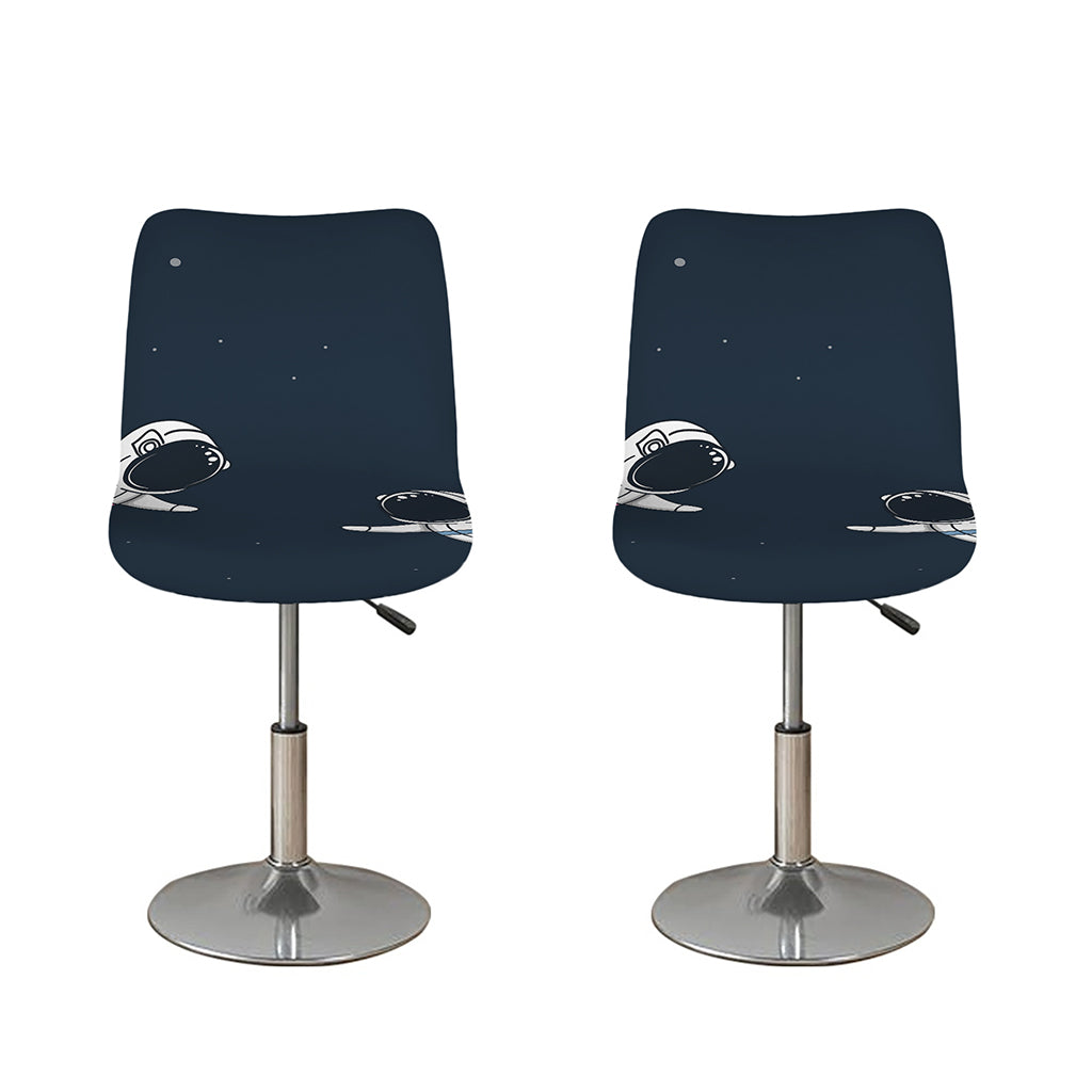 Astronaut Couple In Space Print Bar Stool Covers