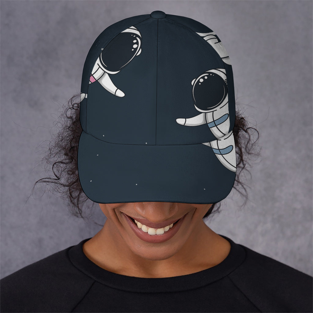 Astronaut Couple In Space Print Baseball Cap