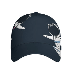 Astronaut Couple In Space Print Baseball Cap