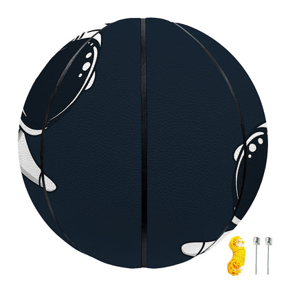 Astronaut Couple In Space Print Basketball