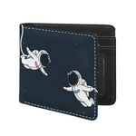 Astronaut Couple In Space Print Bifold Wallet