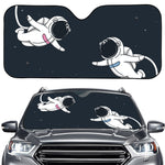 Astronaut Couple In Space Print Car Windshield Sun Shade