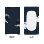 Astronaut Couple In Space Print Changing Pad Cover