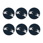 Astronaut Couple In Space Print Coaster Set