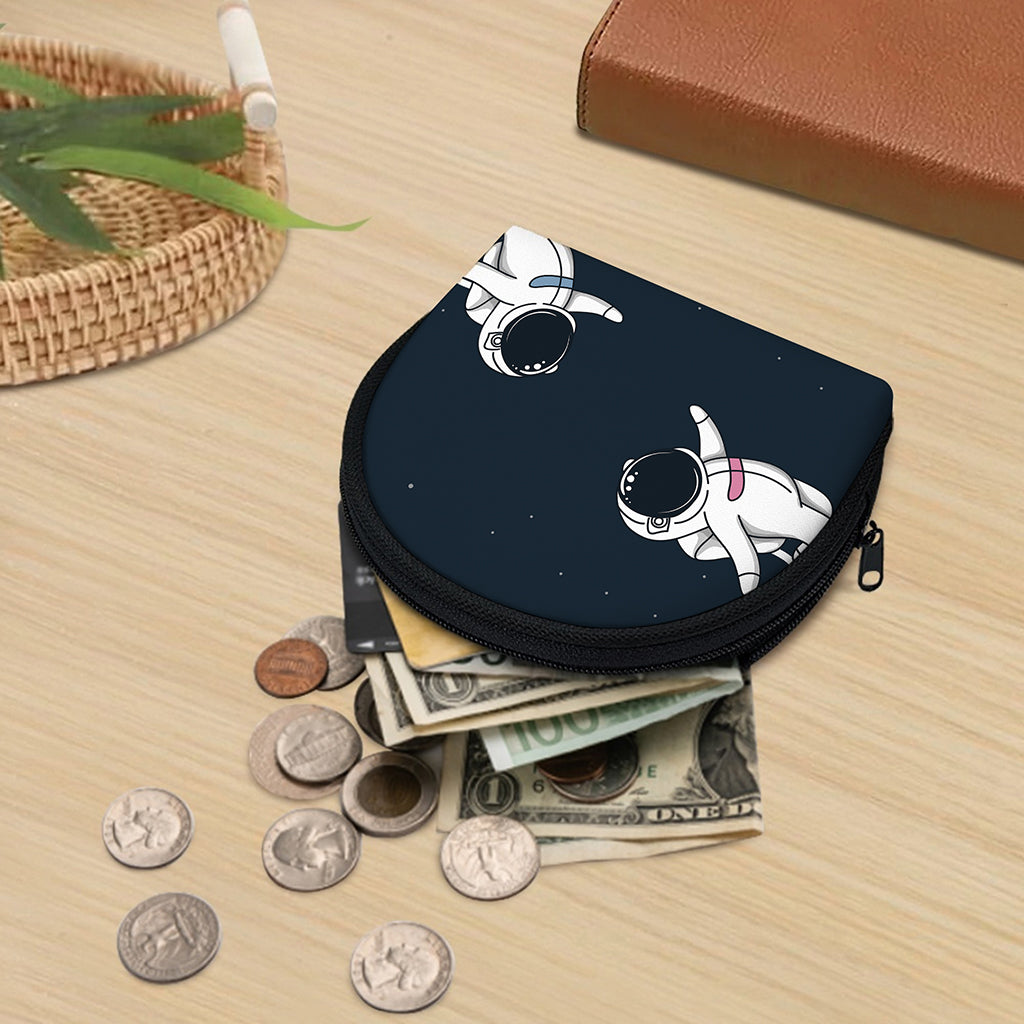 Astronaut Couple In Space Print Coin Purse