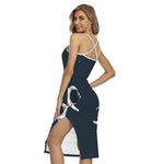 Astronaut Couple In Space Print Cross Back Cami Dress