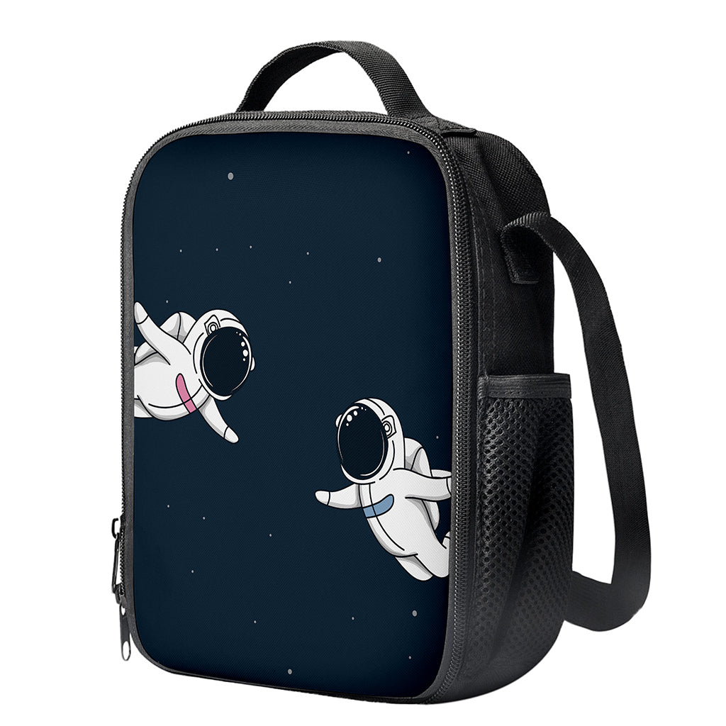 Astronaut Couple In Space Print Crossbody Lunch Bag