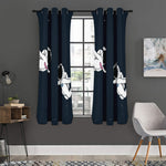 Astronaut Couple In Space Print Curtain