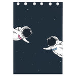 Astronaut Couple In Space Print Curtain