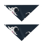 Astronaut Couple In Space Print Dog Bandana