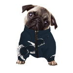 Astronaut Couple In Space Print Dog Zip Up Jacket