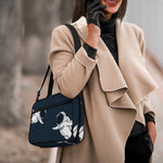 Astronaut Couple In Space Print Double Strap Bible Bag