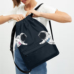 Astronaut Couple In Space Print Drawstring Backpack