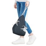 Astronaut Couple In Space Print Drawstring Bag