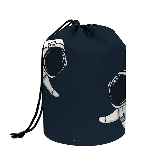 Astronaut Couple In Space Print Drawstring Makeup Bag