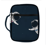 Astronaut Couple In Space Print Front Pocket Bible Bag